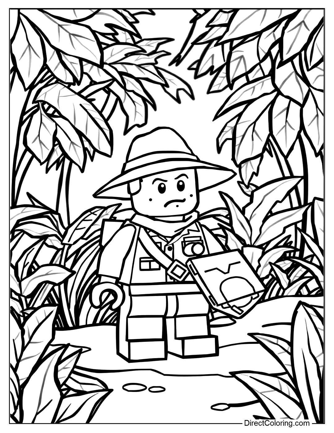 Lego in Jungle Coloring Page